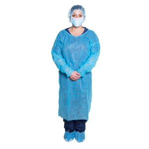 GOWN ISOLATION UNIVERSAL BLUE